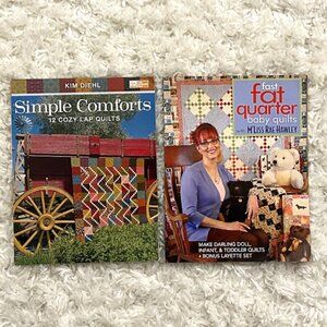Lot of 2 Lap/Baby Quilt Quilting Books Kim Diehl and M'Liss Rae Hawley Like New
